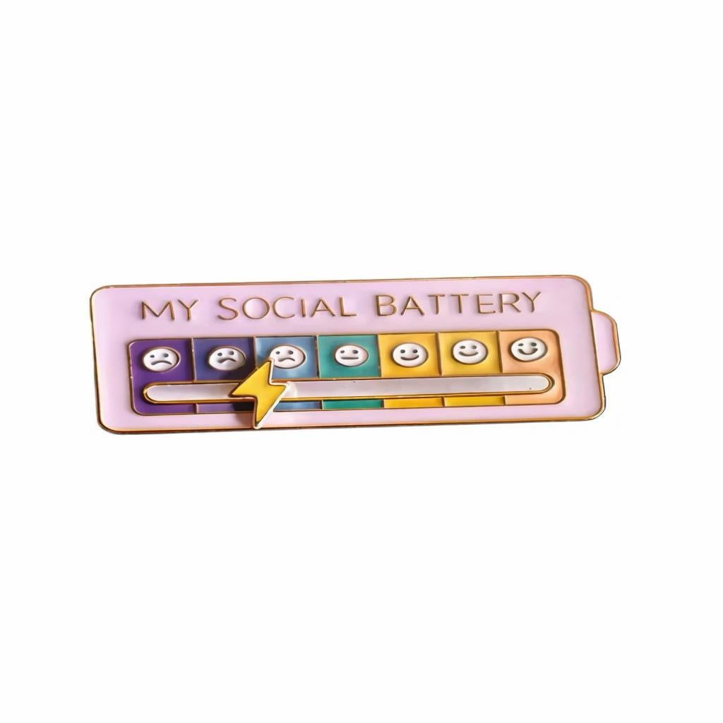 SociPopβ’ - Social Battery Badge