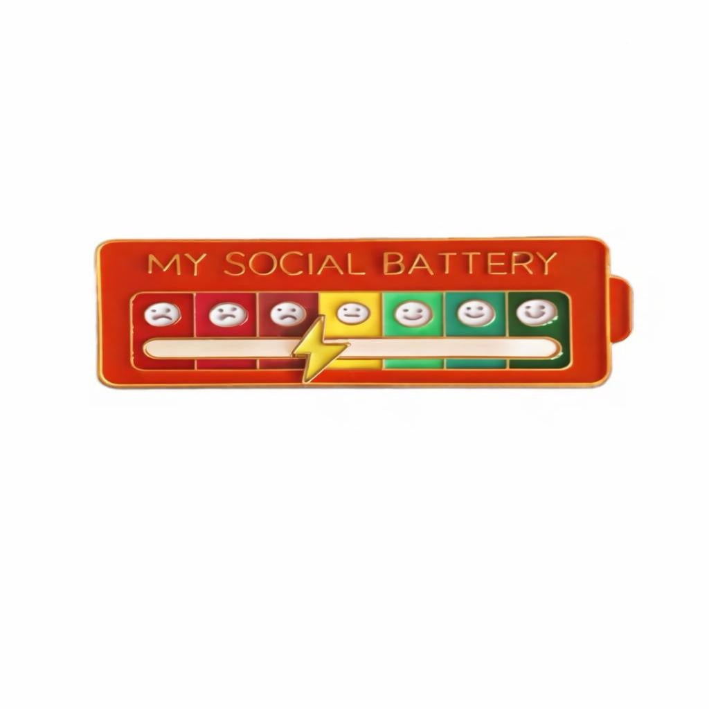 SociPop™ - Social Battery Badge