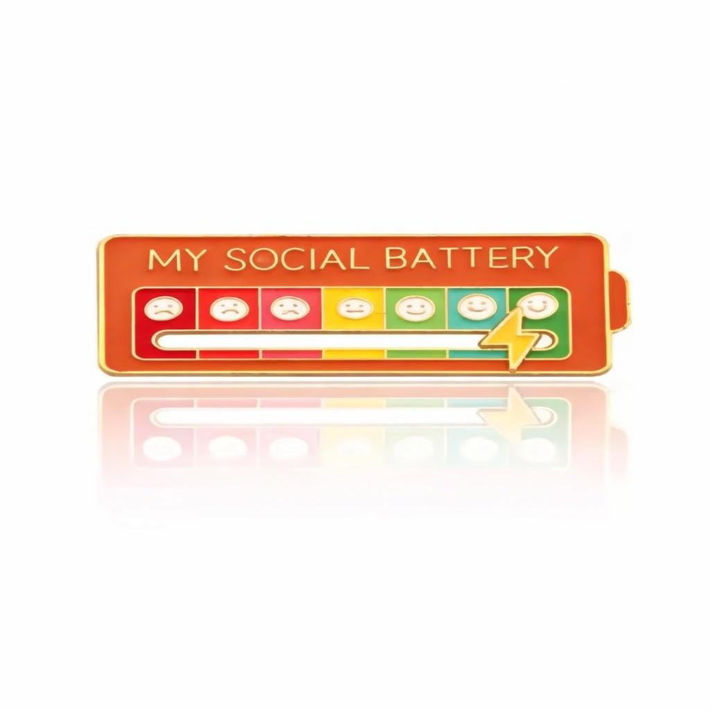 SociPop™ - Social Battery Badge