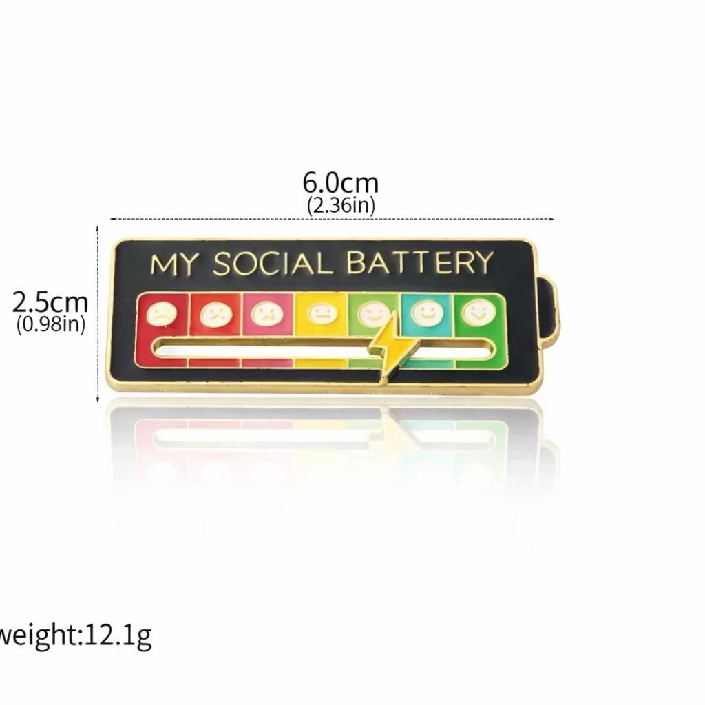 SociPop™ - Social Battery Badge