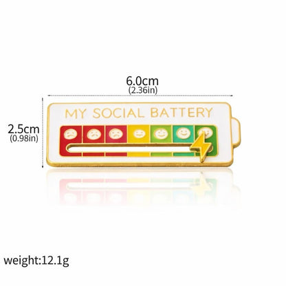 SociPop™ - Social Battery Badge